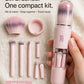🖌️LAST DAY SALE 60% OFF !!📢Portable Retractable Makeup Brush Set Multifunctional Travel Cosmetic Tool with Powder Blush and Silicone Lip Brush