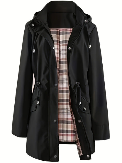 📢📢Hot Sale 50% OFF!!🌧️🧥Women's Checkered Lining Waterproof Windbreaker