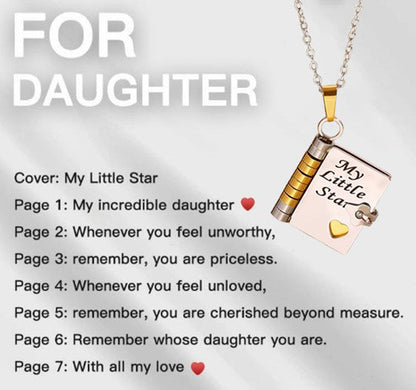 🎄Christmas bestsellers-54% OFF!!💌My Book Necklace for Daughter,Son or Lover🎁Birthday Day Gift Graduation Jewelry of Love