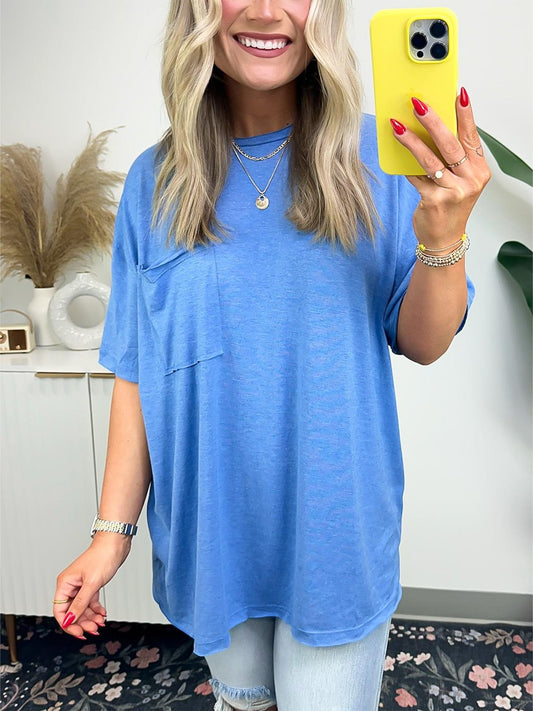 🌸Summer Hot Sale 50% OFF⏳🌸Women's Raw Edge Boxy Tee