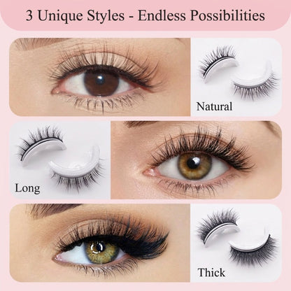 💛Self-Adhesive Reusable Lashes💛3-Sec Application, No Glue Needed