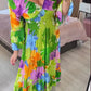 🌺Summer Hot Sale 50% OFF💐💃V-neck Floral Seaside Vacation Loose Dress