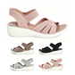 📢Last Day 50% OFF!👡Sequin Knit Wedge Sandals – Stretch Into Summer