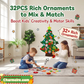 🎅Xmas Hot Sales - 50% OFF!🎄DIY Felt Christmas Tree for Kids – 32 Reusable Ornaments + Fairy Lights