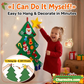 🎅Xmas Hot Sales - 50% OFF!🎄DIY Felt Christmas Tree for Kids – 32 Reusable Ornaments + Fairy Lights