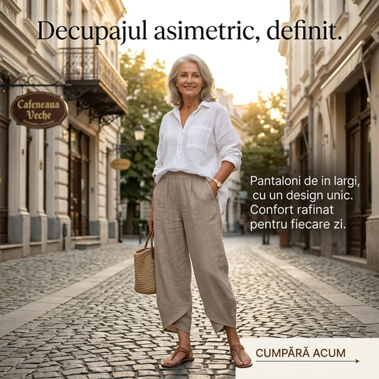 📢Last Day Special Price :￡11.99!!👖✨Vintage Asymmetrical Elastic Waist Pockets Pants – Unique Design, Comfortable Fit & Functional Style🌸