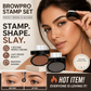 ✨Buy 1 Get 1 Free 🖌️50K+ Sold!!!🖤Eyebrow Stamp Powder Kit with Applicator Brush, One Press Perfect Brow Stamp, Waterproof Long Lasting 24H Wear Eyebrow Makeup for Lazy Daily Salon-Like Brows