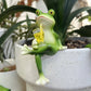 🎁Gift Idea Hot sale 49% OFF🐸 Frog Flower Pot Hanger Ornament🍷