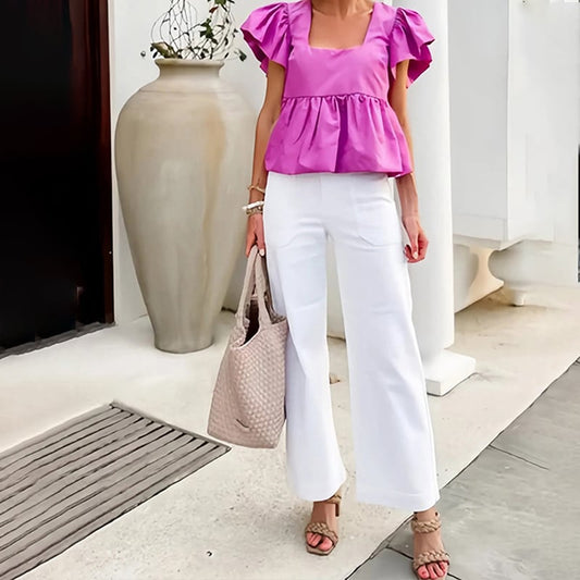 👖2025 HOT SALE 50% OFF🍃Stretch Twill Cropped Wide Leg Pants