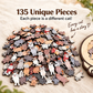 🎁🧩135-Piece Morandi-Colored Cat Shaped Wooden Jigsaw Puzzle