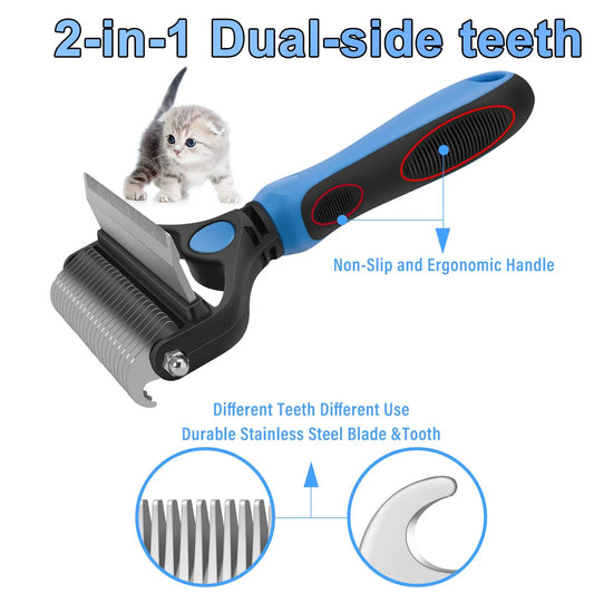 🐕 Last Day Special Price £6.99 !  🏆 Professional Deshedding Tool For Dogs And Cats – Gentle On Skin, Efficient Grooming & Comfortable Grip Design ✂️