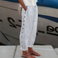 🌻2026 Summer Hot Sale 50% OFF!👖Comfy Blue Striped Side Pocket Pants💙