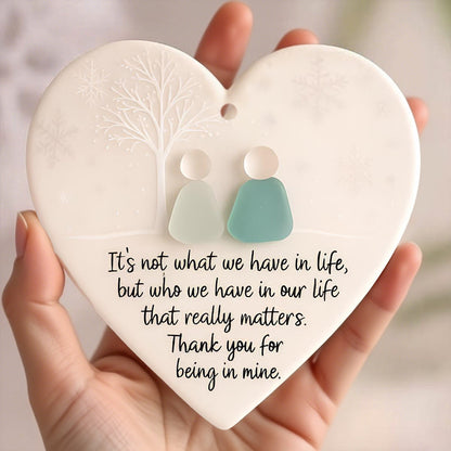 🔥Christmas Sale 50% OFF!⏰Heart-Shaped Sea Glass Friendship Decor🌊✨ Shaped by Nature & Crafted by Hand💝