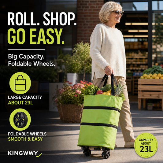 50% OFF!!🏡Household Must-Have🛒2-in-1 Foldable Shopping Cart🔥