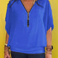 🌸Up to 40% OFF🩷Women's Chiffon Zip-up Neck Casual Top