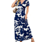 👗Summer Hot Sale 50% OFF: Only £14.99!!💥🌈 Women's V neck Ankle Length Floral Print Beach Long Flowy Maxi Dress with Pockets🎀