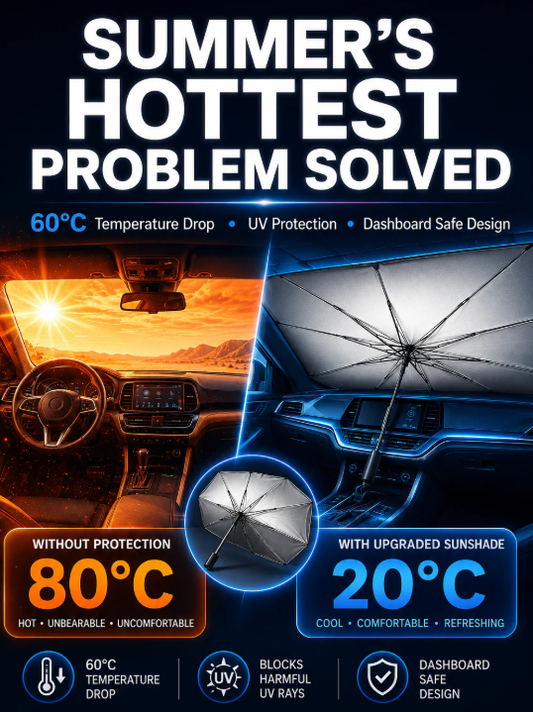 ✨️Last Day 50% OFF☀️🚗2026 Upgraded Universal Car Windshield Sun Shade Umbrella