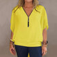 🌸Up to 40% OFF🩷Women's Chiffon Zip-up Neck Casual Top