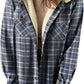 ⏰LAST DAY SALE-50% OFF!!🧥WOMEN'S THICKENED FLANNEL LONG SLEEVE PLAID JACKET COAT WITH HOOD