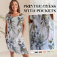 🎁Hot Sale 49% OFF🌸 Casual Printed Dress with Pockets