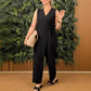 ✨Summer Hot Sale-50% OFF!🌸Women's Solid Color Casual V-Neck Tied Jumpsuit
