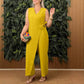 ✨Summer Hot Sale-50% OFF!🌸Women's Solid Color Casual V-Neck Tied Jumpsuit