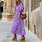 💖LAST DAY SALE 50% OFF🌸Women's Elegant Puff Sleeve Floral Boho Maxi Dress