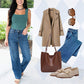 🔥BIG SALE💷Best Price🔥High Rise Cargo Wide-Leg Stretch Jeans for Women