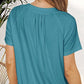 💖LAST DAY SALE 50% OFF💷✨Women's Casual Pleated V-Neck Short-Sleeve Top