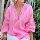 💖LAST DAY SALE 50% OFF💖Women’s V Neck Ruched Blouse