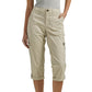 🎉Limited Sale 50% OFF🎉Multi-Pocket Elastic Waist Solid Color Casual Cargo Capri Pants