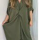 💖Limited Sale 50% OFF💖Short Sleeve Maxi Dress With Knot Detail