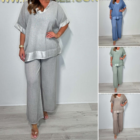 💖LAST DAY SALE 50% OFF⌛Casual V-Neck 2-Piece Set