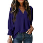 ❤️‍🔥Last Day-54% Off🧡Women's V-Neck Casual 3/4 Sleeve Loose Shirt