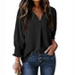 ❤️‍🔥Last Day-54% Off🧡Women's V-Neck Casual 3/4 Sleeve Loose Shirt