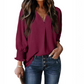 ❤️‍🔥Last Day-54% Off🧡Women's V-Neck Casual 3/4 Sleeve Loose Shirt