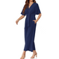 🌺Summer Hot Sale 50% OFF💐Women's Elegant V-Neck Wide Leg Waist Tie Jumpsuit