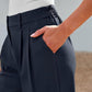 🔥2025 Summer New❤️ Women's Casual High-Waist Straight Leg Trousers
