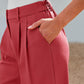 🔥2025 Summer New❤️ Women's Casual High-Waist Straight Leg Trousers