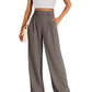 🔥2025 Summer New❤️ Women's Casual High-Waist Straight Leg Trousers