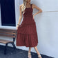 💖Limited Sale 50% OFF👗Women's Sleeveless Smocked Dress with Tiered Ruffle Hem