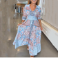 🌺Summer Hot Sale 50% OFF💐💃Elegant Long Floral Dress for Women