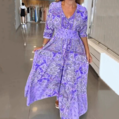 📢Limited-time 50% Discount💐👗Elegant Long Floral Dress For Women💃