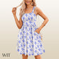 💖LAST DAY SALE 50% OFF👗Women's Summer Dresses Casual Square Neck Floral Sundress With Pockets