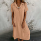 🎁Hot Sale 49% OFF⏳Women’s Solid Color Short-Sleeve Dress