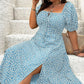 🌺Summer Hot Sale 50% OFF💐💗Plus-size Short Sleeve Split Floral Print Dress