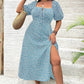 🌺Summer Hot Sale 50% OFF💐💗Plus-size Short Sleeve Split Floral Print Dress