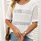 🎉This week's Special Sales - 49% OFF✨Women's Round Neck Hollow Knit Crochet Short Sleeve Sweater
