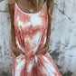 🎉🛍️Hot Promotion 50% OFF🥻Women Tie Dye Gradient Color Printed Spaghetti Strap Dresses