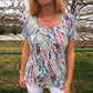 🎁Hot Sale 49% OFF💐Women's Elegant Romantic Floral Loose-Fit Short Sleeve T-Shirt